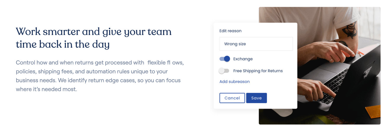 スムーズな返品申請