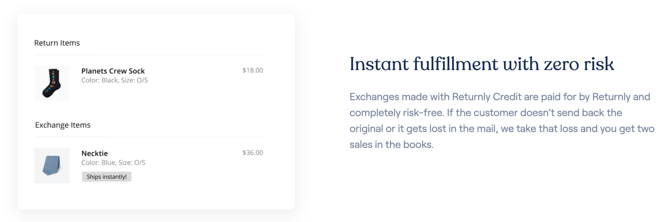 スムーズな返品申請